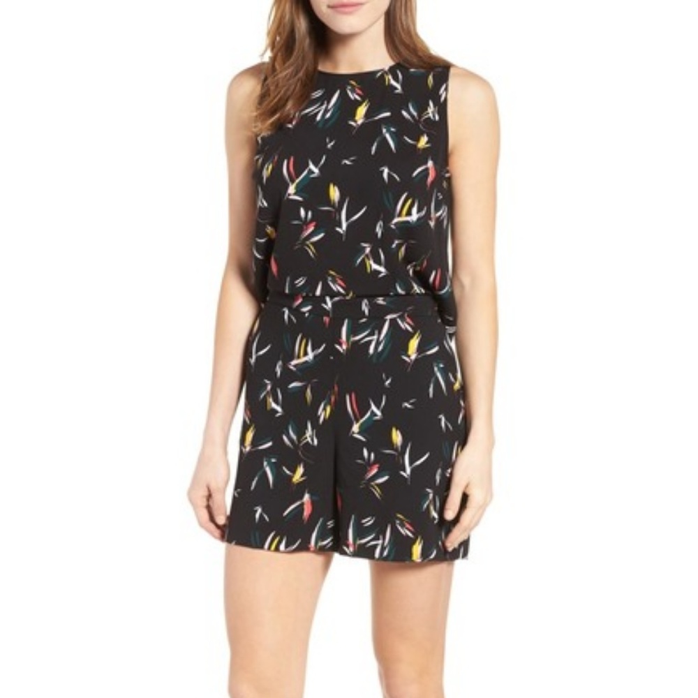 Halogen Wrap Back Print Romper
